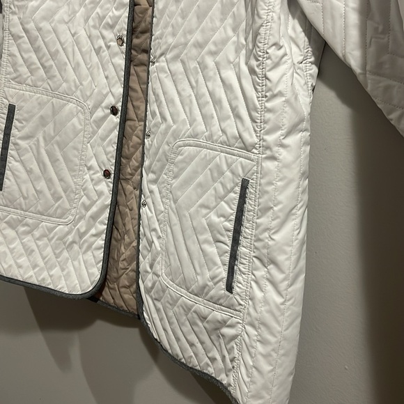 RENUAR white/cream button down puffer jacket - Picture 6 of 9